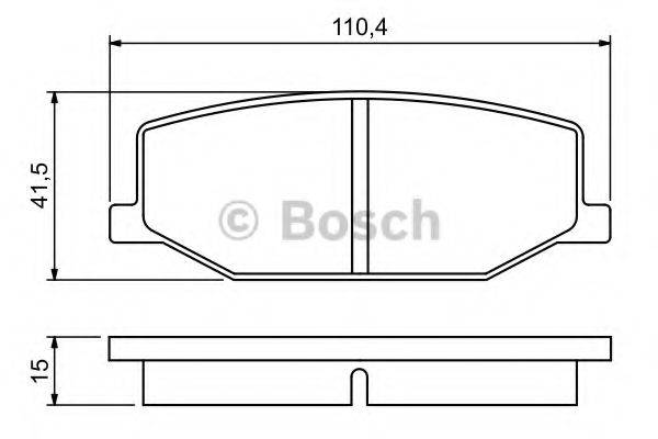 Комплект гальмівних колодок, дискове гальмо BOSCH 0 986 460 935