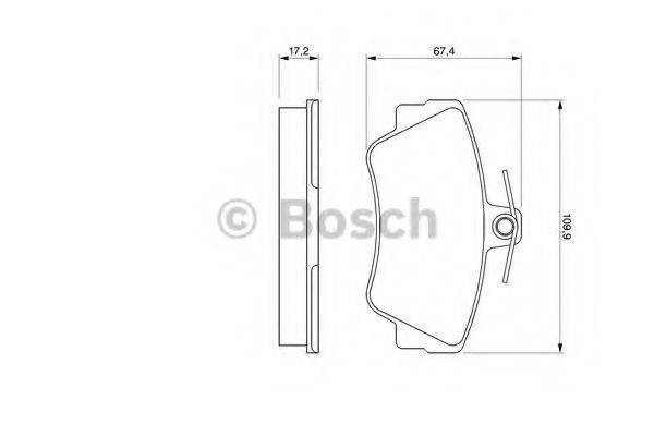 Комплект гальмівних колодок, дискове гальмо BOSCH 0 986 460 989