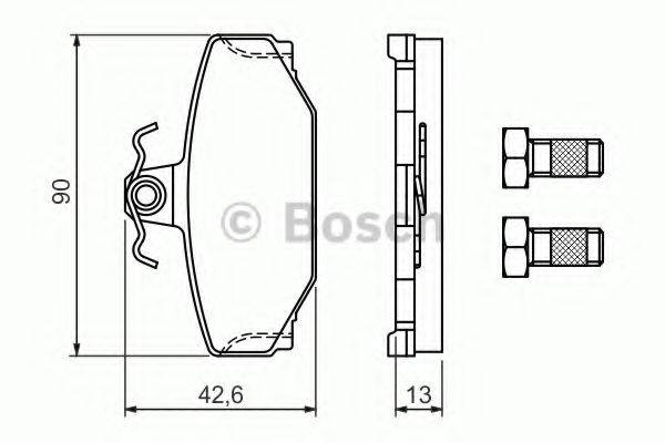 Комплект гальмівних колодок, дискове гальмо BOSCH 0 986 460 995