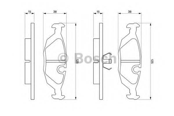 Комплект гальмівних колодок, дискове гальмо BOSCH 0 986 460 996