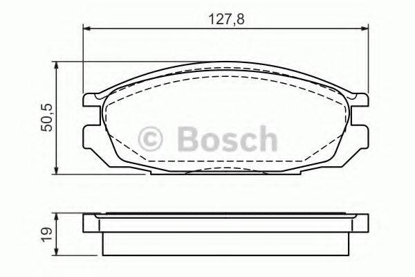 Комплект гальмівних колодок, дискове гальмо BOSCH 0 986 461 133