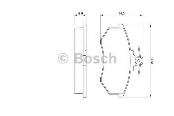 Комплект гальмівних колодок, дискове гальмо BOSCH 0 986 466 700