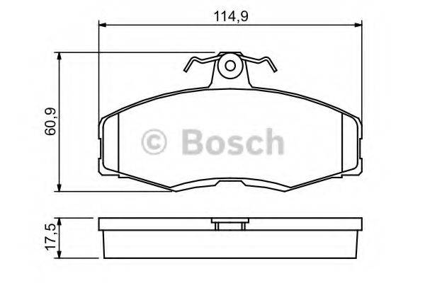 Комплект гальмівних колодок, дискове гальмо BOSCH 0 986 468 613