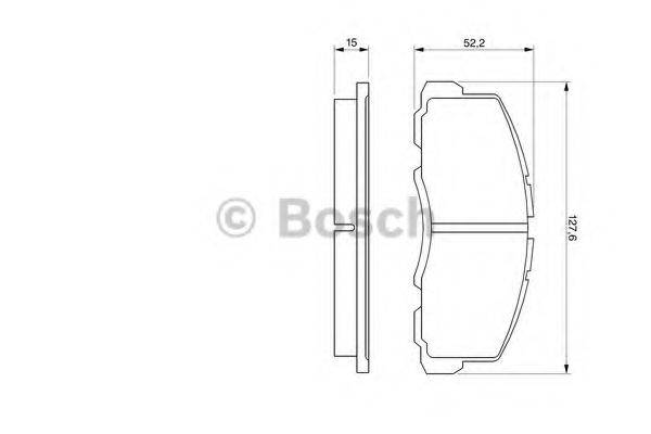 Комплект гальмівних колодок, дискове гальмо BOSCH 0 986 469 550