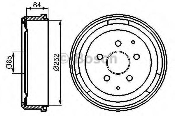 Гальмівний барабан BOSCH 0 986 477 033