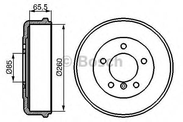 Гальмівний барабан BOSCH 0 986 477 038