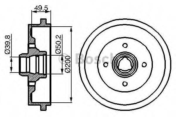 Гальмівний барабан BOSCH 0 986 477 041