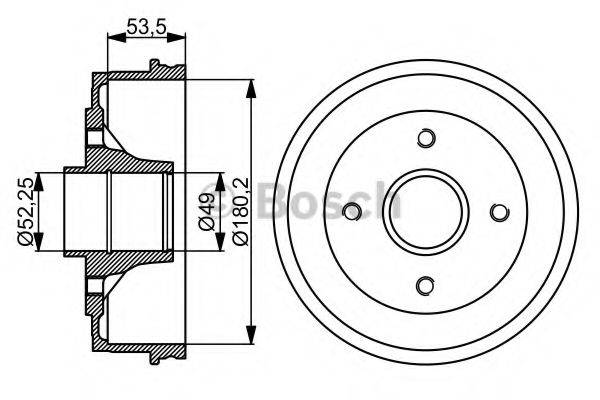 Гальмівний барабан BOSCH 0 986 477 061