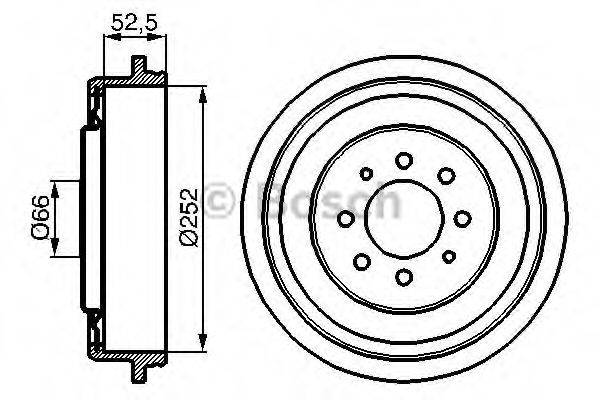 Гальмівний барабан BOSCH 0 986 477 067