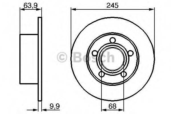 гальмівний диск BOSCH 0 986 479 B22