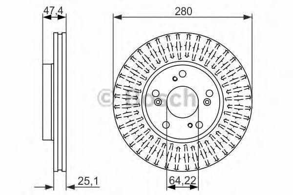 гальмівний диск BOSCH 0 986 479 625