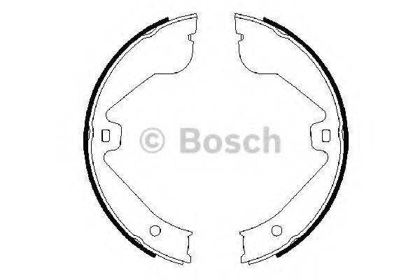 Комплект гальмівних колодок, стоянкова гальмівна система BOSCH 0 986 487 705