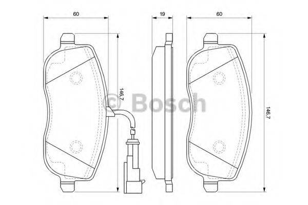 Комплект гальмівних колодок, дискове гальмо BOSCH 0 986 494 068