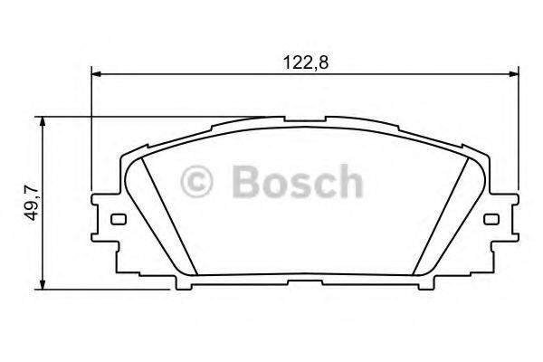 Комплект гальмівних колодок, дискове гальмо BOSCH 0 986 494 198