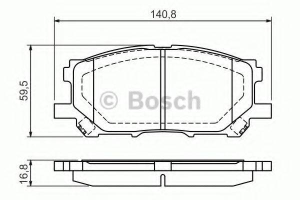 Комплект гальмівних колодок, дискове гальмо BOSCH 0 986 494 218