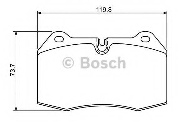 Комплект гальмівних колодок, дискове гальмо BOSCH 0 986 494 282