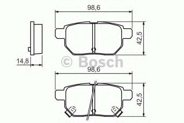 Комплект гальмівних колодок, дискове гальмо BOSCH 0 986 494 328