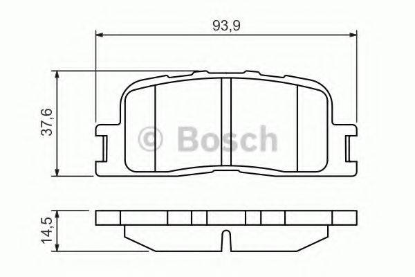 Комплект гальмівних колодок, дискове гальмо BOSCH 0 986 494 359