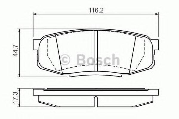 Комплект гальмівних колодок, дискове гальмо BOSCH 0 986 494 380