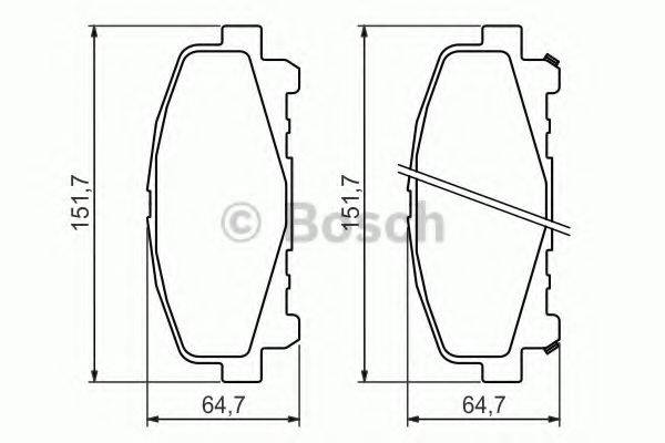 Комплект гальмівних колодок, дискове гальмо BOSCH 0 986 494 382