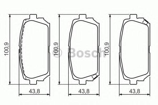 Комплект гальмівних колодок, дискове гальмо BOSCH 0 986 494 400