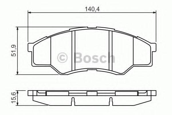 Комплект гальмівних колодок, дискове гальмо BOSCH 0 986 494 425