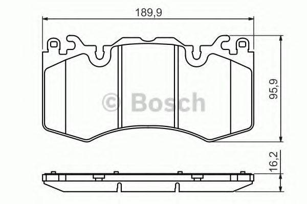 Комплект гальмівних колодок, дискове гальмо BOSCH 0 986 494 440