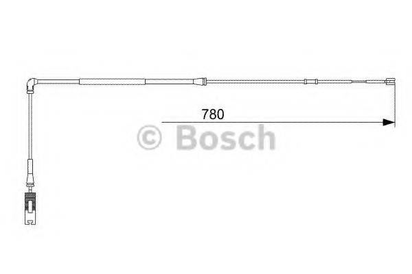 Сигналізатор, знос гальмівних колодок BOSCH 1 987 473 009