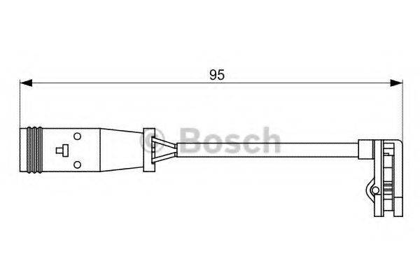 Сигналізатор, знос гальмівних колодок BOSCH 1 987 473 036