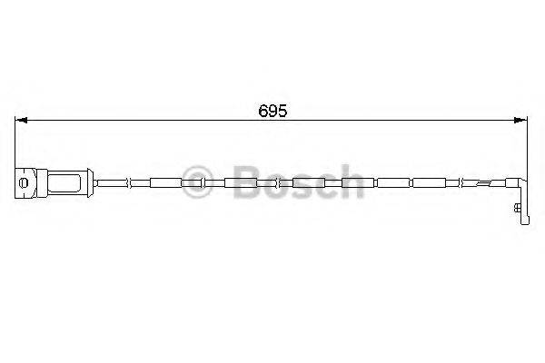 Сигналізатор, знос гальмівних колодок BOSCH 1 987 474 929