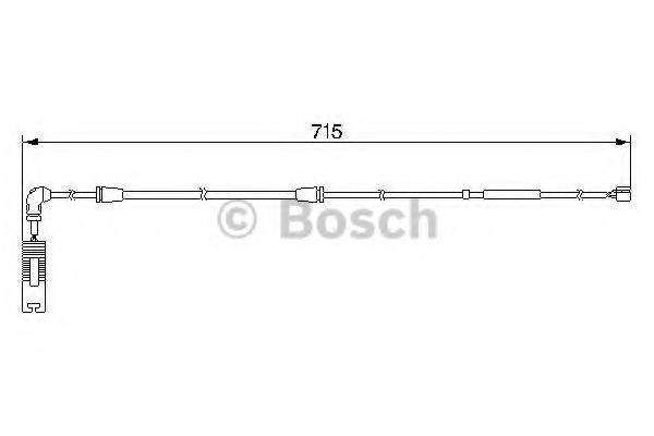 Сигналізатор, знос гальмівних колодок BOSCH 1 987 474 946