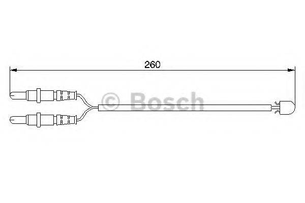 Сигналізатор, знос гальмівних колодок BOSCH 1 987 474 975