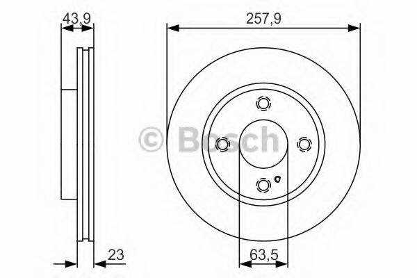 гальмівний диск BOSCH 0 986 479 S38