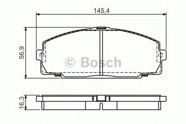 Комплект гальмівних колодок, дискове гальмо BOSCH 0 986 495 058