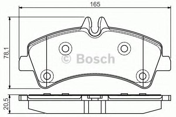 Комплект гальмівних колодок, дискове гальмо BOSCH 0 986 495 099