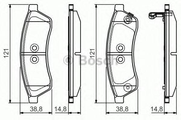 Комплект гальмівних колодок, дискове гальмо BOSCH 0 986 495 168