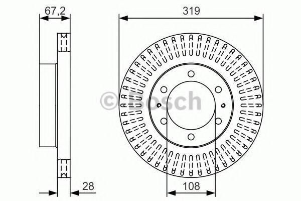 гальмівний диск BOSCH 0 986 479 T36