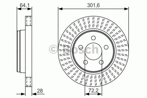 гальмівний диск BOSCH 0 986 479 U04