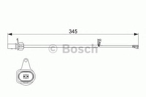 Сигналізатор, знос гальмівних колодок BOSCH 1 987 474 507