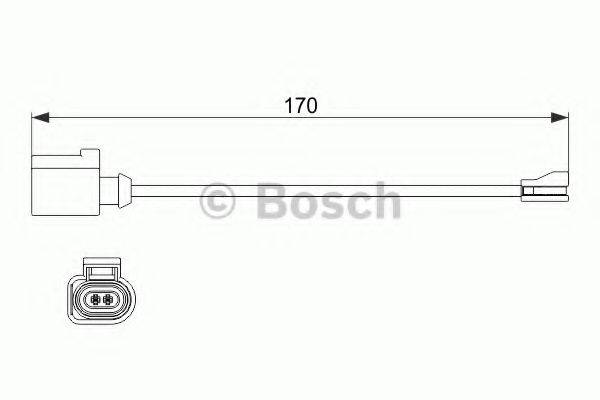 Сигналізатор, знос гальмівних колодок BOSCH 1 987 474 512