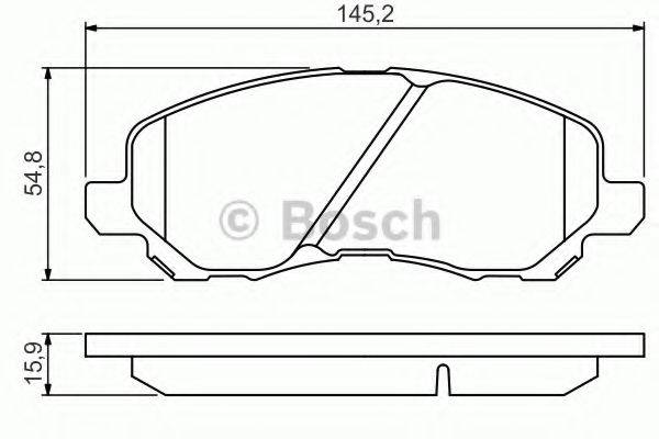 Комплект гальмівних колодок, дискове гальмо BOSCH 0 986 495 253