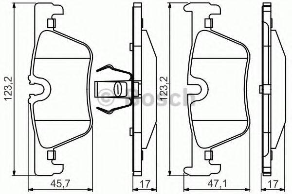 Комплект гальмівних колодок, дискове гальмо BOSCH 0 986 495 289