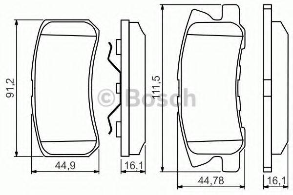 Комплект гальмівних колодок, дискове гальмо BOSCH 0 986 495 357