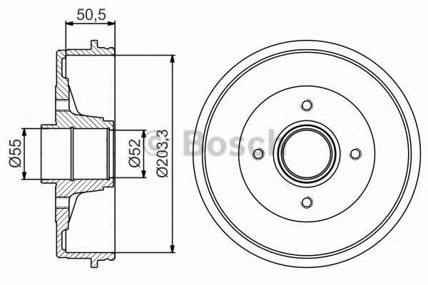 Гальмівний барабан BOSCH 0 986 477 172