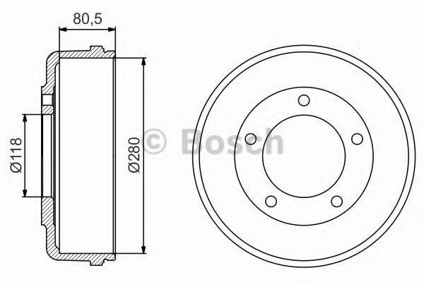 Гальмівний барабан BOSCH 0 986 477 203