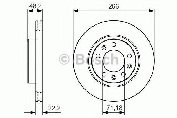 гальмівний диск BOSCH 0 986 479 C34