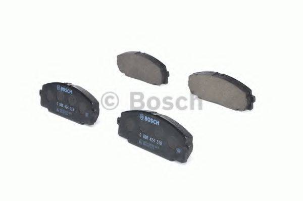 Комплект гальмівних колодок, дискове гальмо BOSCH 0 986 424 319