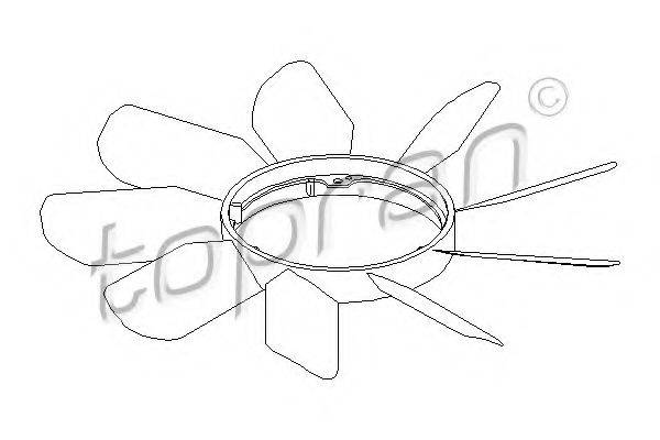 Крильчатка вентилятора, охолодження двигуна TOPRAN 400 999