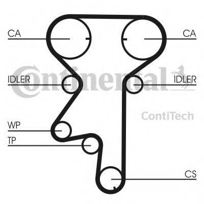 Комплект ременя ГРМ CONTITECH CT975K2