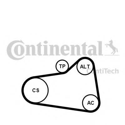 Полікліновий ремінний комплект CONTITECH 6PK905 EXTRA K1